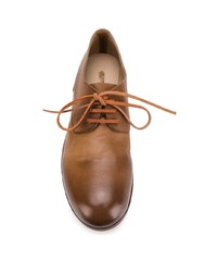 rotbraune Leder Derby Schuhe von Marsèll