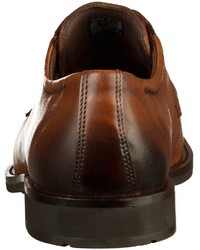 rotbraune Leder Derby Schuhe von Ecco