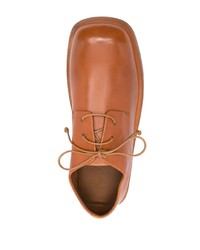 rotbraune Leder Derby Schuhe von Marsèll