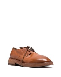 rotbraune Leder Derby Schuhe von Marsèll