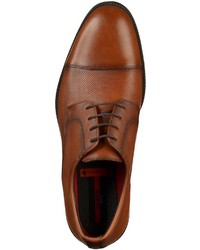 rotbraune Leder Derby Schuhe von Lloyd