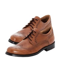 rotbraune Leder Derby Schuhe von Lloyd