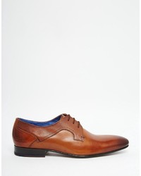 rotbraune Leder Derby Schuhe von Ted Baker