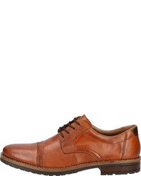 rotbraune Leder Derby Schuhe von Rieker