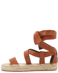 rotbraune Leder Espadrilles von Rebecca Minkoff