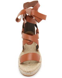 rotbraune Leder Espadrilles von Rebecca Minkoff