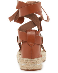 rotbraune Leder Espadrilles von Rebecca Minkoff