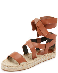 rotbraune Leder Espadrilles von Rebecca Minkoff