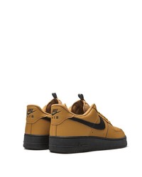 rotbraune Leder niedrige Sneakers von Nike