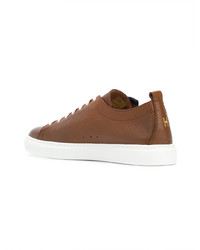 rotbraune Leder niedrige Sneakers von Henderson Baracco