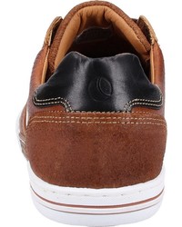 rotbraune Leder niedrige Sneakers von Bjorn Borg