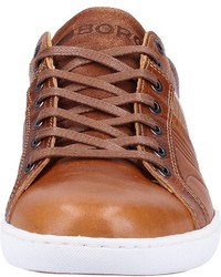 rotbraune Leder niedrige Sneakers von Bjorn Borg