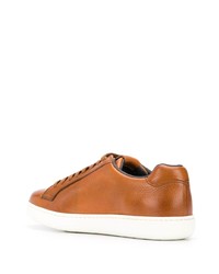 rotbraune Leder niedrige Sneakers von Church's