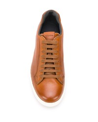 rotbraune Leder niedrige Sneakers von Church's