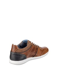 rotbraune Leder niedrige Sneakers von Bullboxer