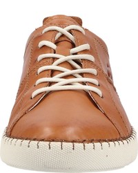 rotbraune Leder niedrige Sneakers von camel active