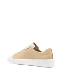 rotbraune Leder niedrige Sneakers von Camper