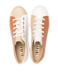 rotbraune Leder niedrige Sneakers von Camper