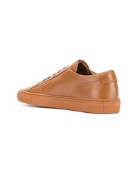 rotbraune Leder niedrige Sneakers von Common Projects