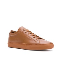 rotbraune Leder niedrige Sneakers von Common Projects