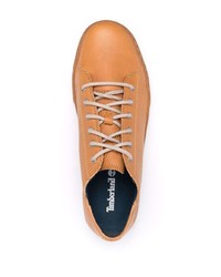 rotbraune Leder niedrige Sneakers von Timberland