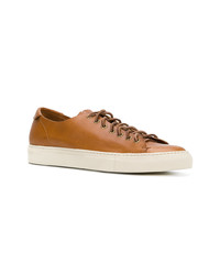 rotbraune Leder niedrige Sneakers von Buttero