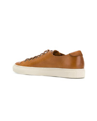 rotbraune Leder niedrige Sneakers von Buttero