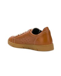 rotbraune Leder niedrige Sneakers von Loewe