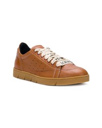 rotbraune Leder niedrige Sneakers von Loewe