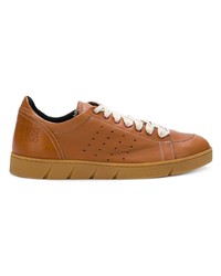 rotbraune Leder niedrige Sneakers von Loewe