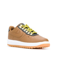 rotbraune Leder niedrige Sneakers von Nike