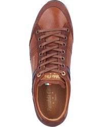 rotbraune Leder niedrige Sneakers von Pantofola D'oro