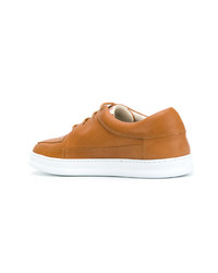 rotbraune Leder niedrige Sneakers von Camper