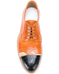 rotbraune Leder Oxford Schuhe von Maison Margiela