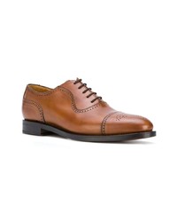 rotbraune Leder Oxford Schuhe von Berwick Shoes