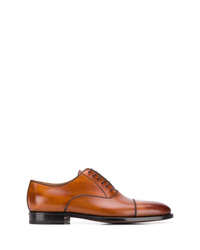 rotbraune Leder Oxford Schuhe von Kiton