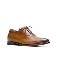 rotbraune Leder Oxford Schuhe von Santoni