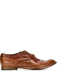 rotbraune Leder Oxford Schuhe von Officine Creative