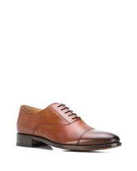 rotbraune Leder Oxford Schuhe von Scarosso