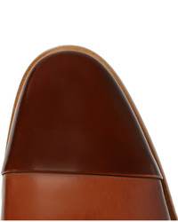 rotbraune Leder Oxford Schuhe von Paul Smith