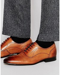 rotbraune Leder Oxford Schuhe von Ted Baker