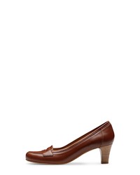 rotbraune Leder Pumps von Evita