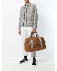 rotbraune Leder Reisetasche von Eastpak