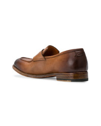 rotbraune Leder Slipper von Santoni