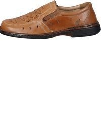 rotbraune Leder Slipper von Comfortabel