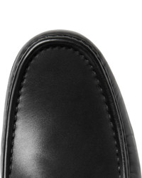 rotbraune Leder Slipper von Gucci