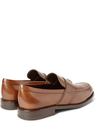 rotbraune Leder Slipper von Tod's