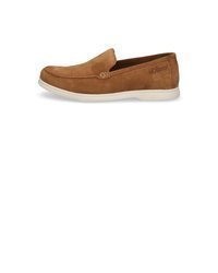 rotbraune Leder Slipper von s.Oliver