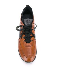 rotbraune Leder Sportschuhe von Hogan