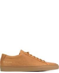 rotbraune Leder Turnschuhe von Common Projects